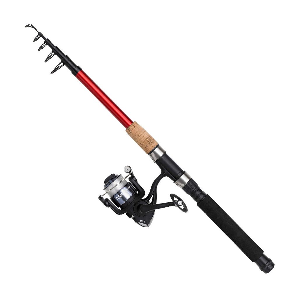 Вудилище DAM Fighter Pro Combo T-Spin (телескоп 1.80м + котушка FD20) (57002) - зображення 1