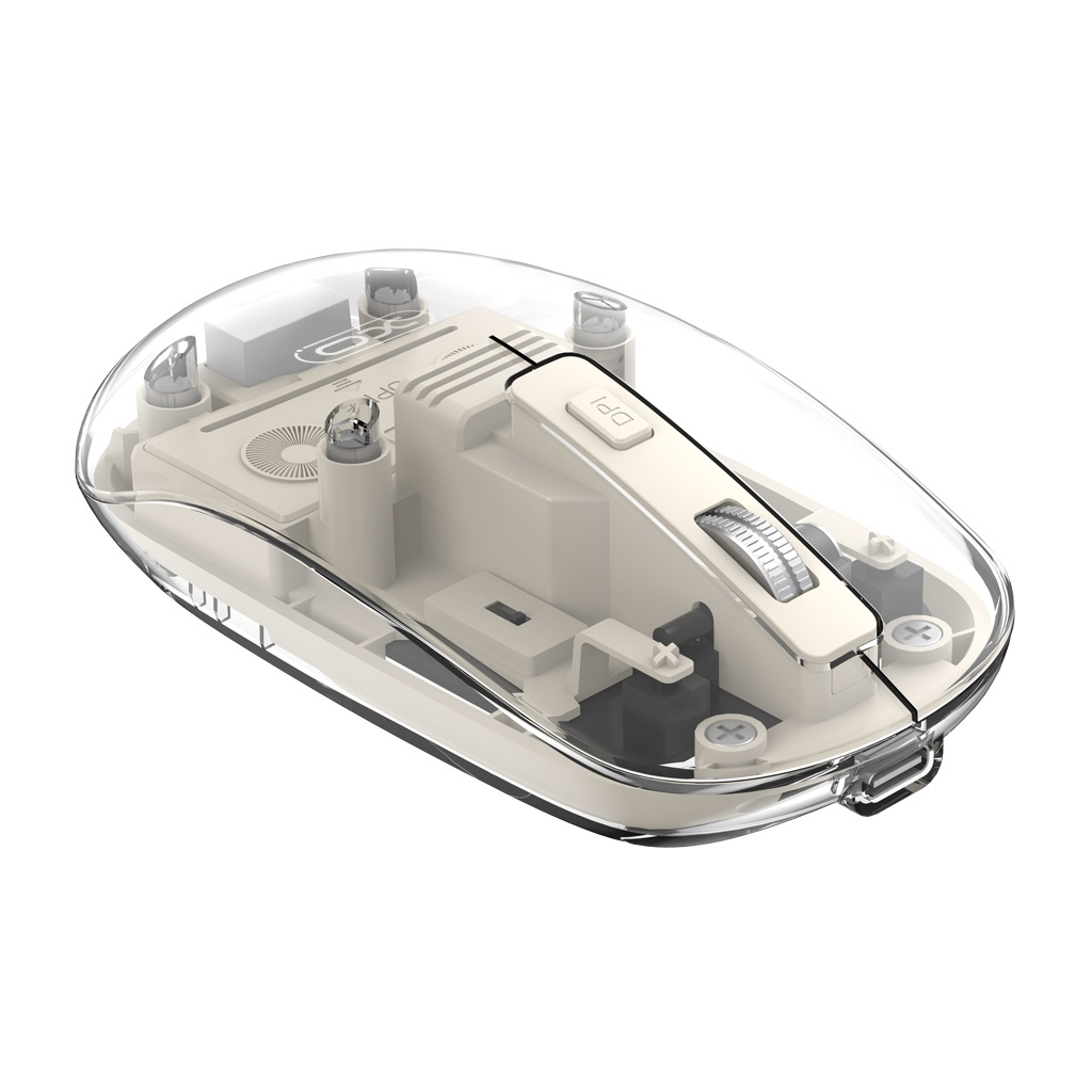 Мишка XO M12 Wireless Transparent/White (M12 White) - зображення 1
