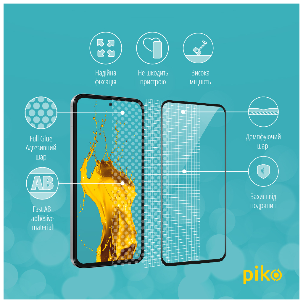 Скло захисне Piko Full Glue Samsung M35 Black (1283126593871) - зображення 3