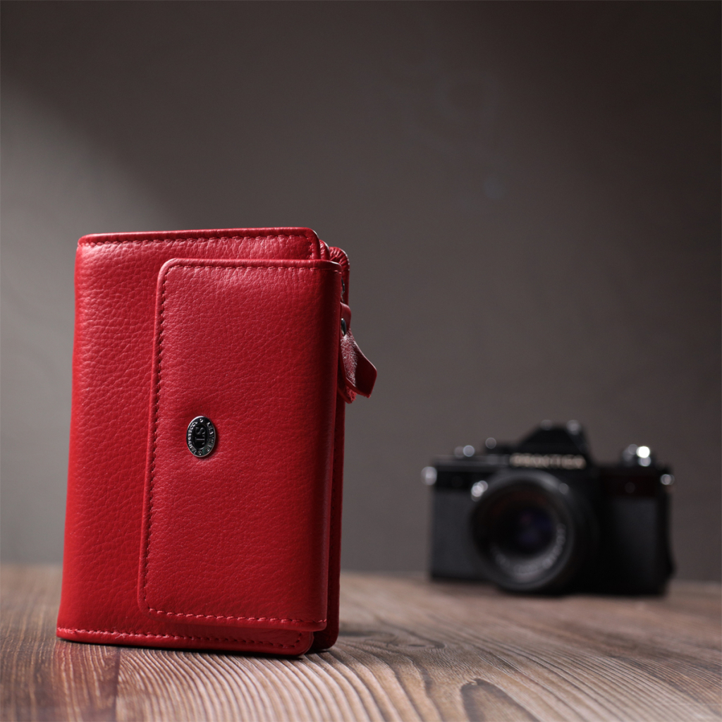 Гаманець ST Leather З натуральної шкіри Червоний (22739) - зображення 9