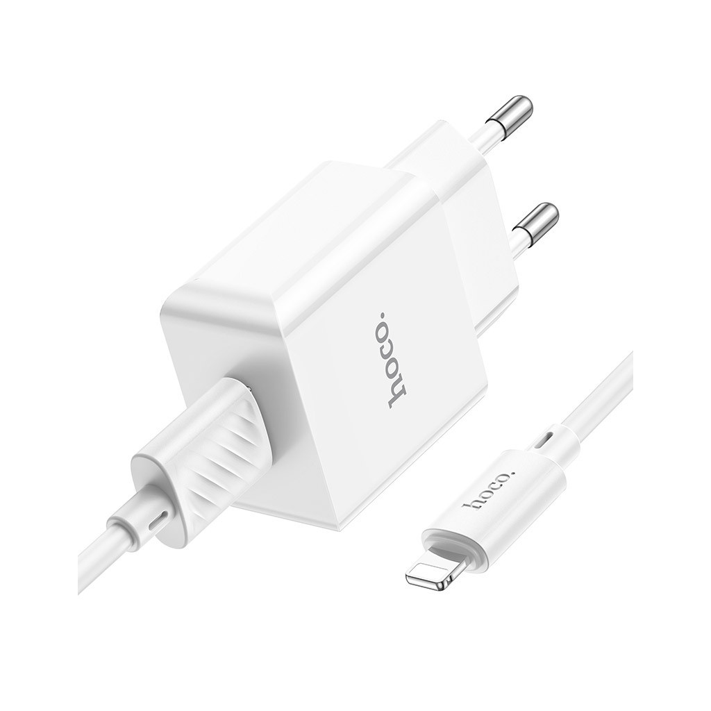 Зарядний пристрій HOCO C106A charger set(iP) White (6931474783899) - зображення 4