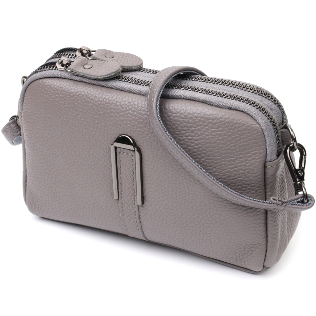 Сумка Vintage З натуральної шкіри Сіра (22278) - зображення 1