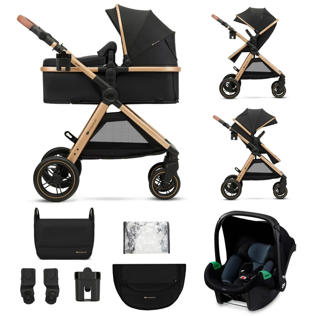 Коляска Kinderkraft 3 в 1 Esme Pure Black (KSESME00BLK3000) (5902533925698) - зображення 12