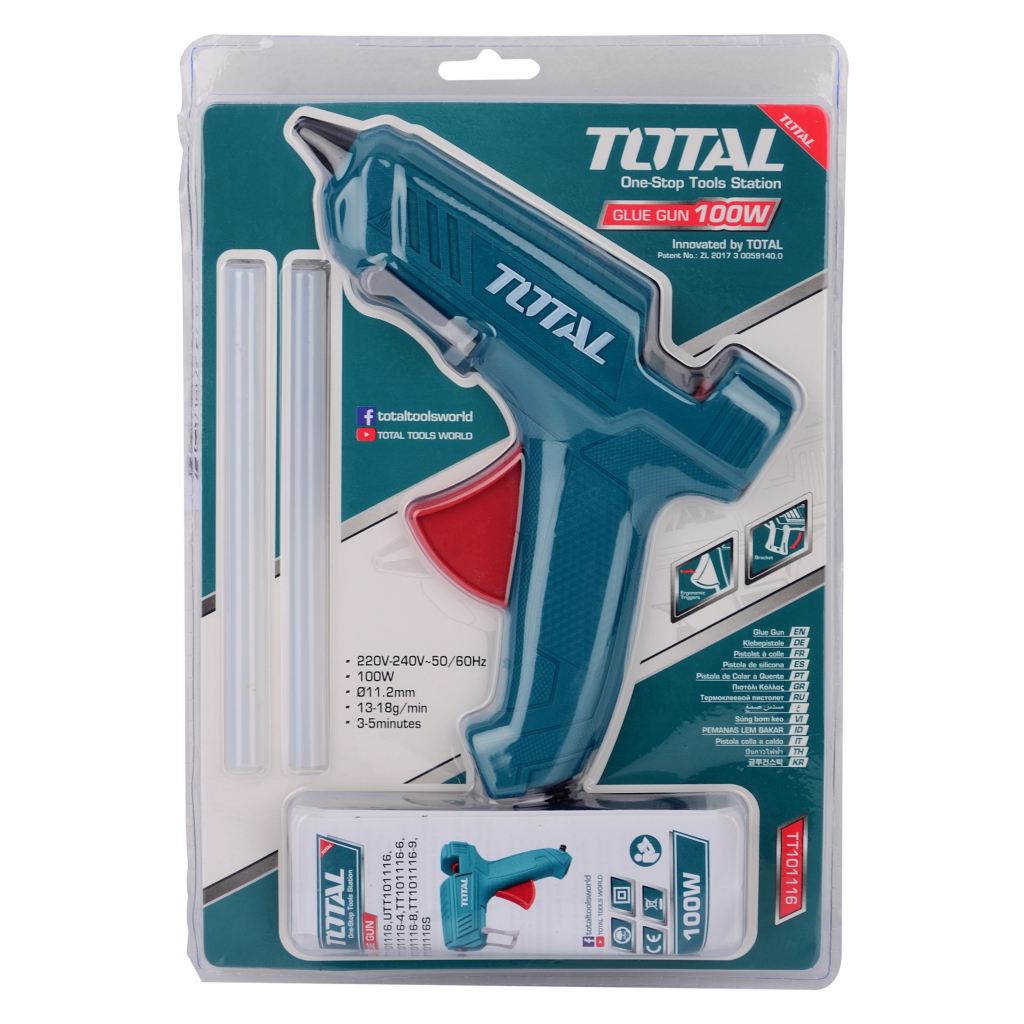 Клейовий пістолет Total TT101116 100Вт. (6377690) - изображение 2