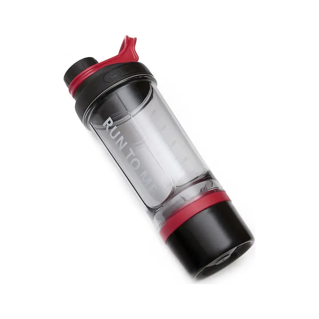Шейкер спортивний Casno 600 мл KXN-1199 з вінчиком Сірий/Червоний (KXN-1199_Grey/Red) - зображення 2