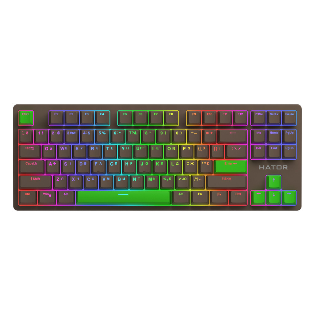 Клавіатура Hator Rockfall 2 Autograph Edition Mecha TKL Aurum Choco USB Choco (HTK-527) - зображення 1