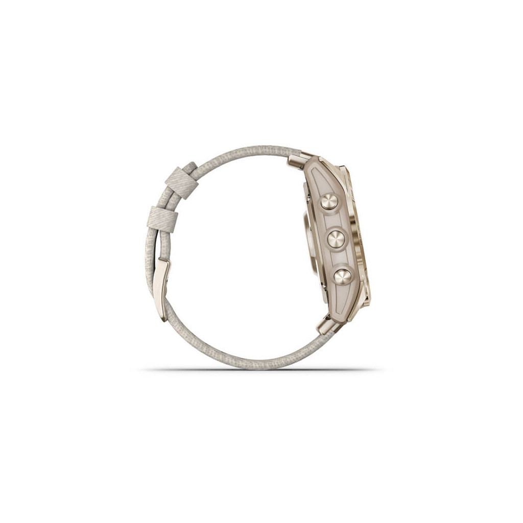 Смарт-годинник Garmin fenix 7S, Sapph Sol, Cream Gold Ti w/ Cream Nylon, GPS (010-02539-39) - зображення 5