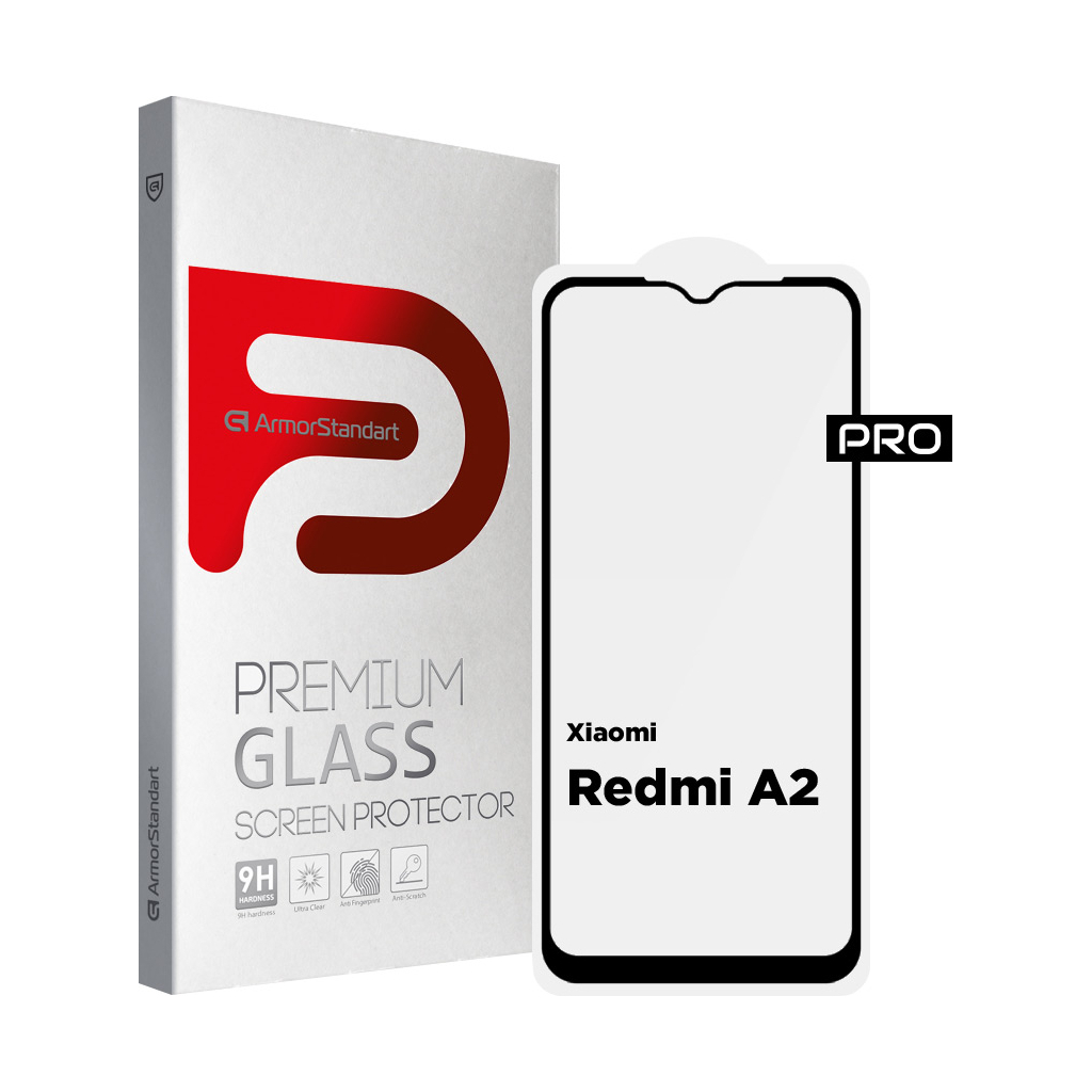 Скло захисне Armorstandart Pro Xiaomi Redmi A2 Black (ARM66569) - зображення 1