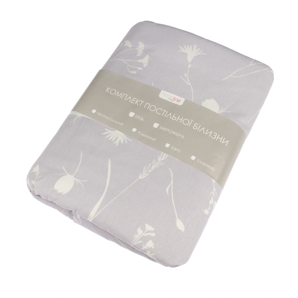 Постільна білизна Home Line Васильки білі і лавандові бязь полуторний (163010) - зображення 1