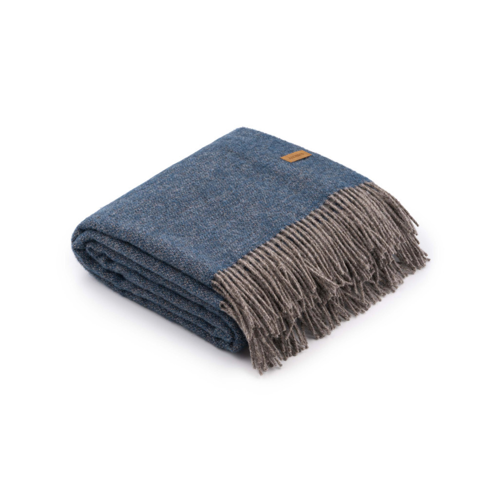 Плед Ardesto Leonardo Doubleface 100% вовна 140x200 см тауп-синій (ART0405LD) - изображение 6