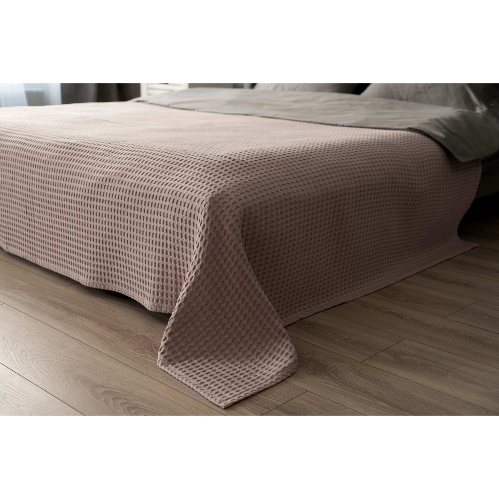 Плед Ardesto Pique 100% бежевий бавовна 220х230 см (ART0822PE) - зображення 3