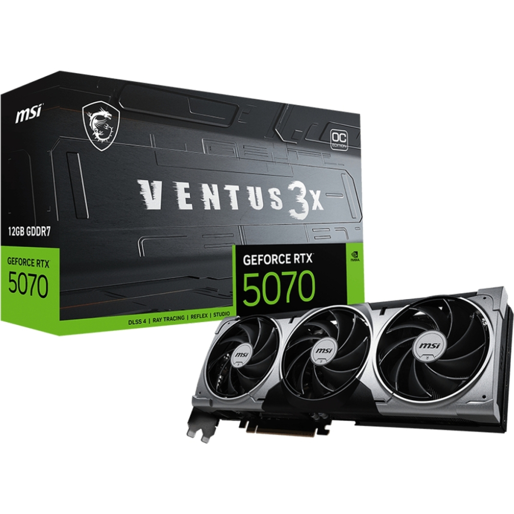 Відеокарта MSI GeForce RTX5070 12Gb VENTUS 3X OC (RTX 5070 12G VENTUS 3X OC) - зображення 6