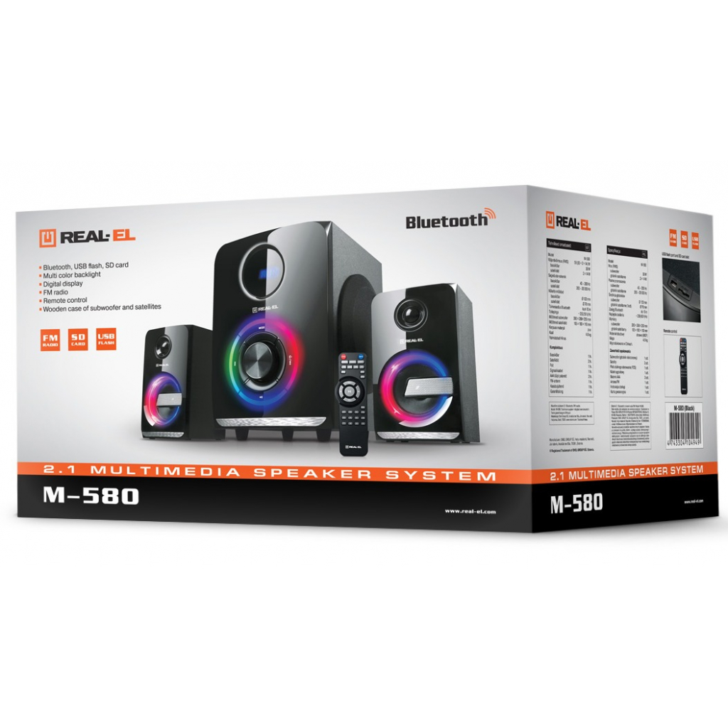 Акустична система REAL-EL M-580 Black - зображення 10