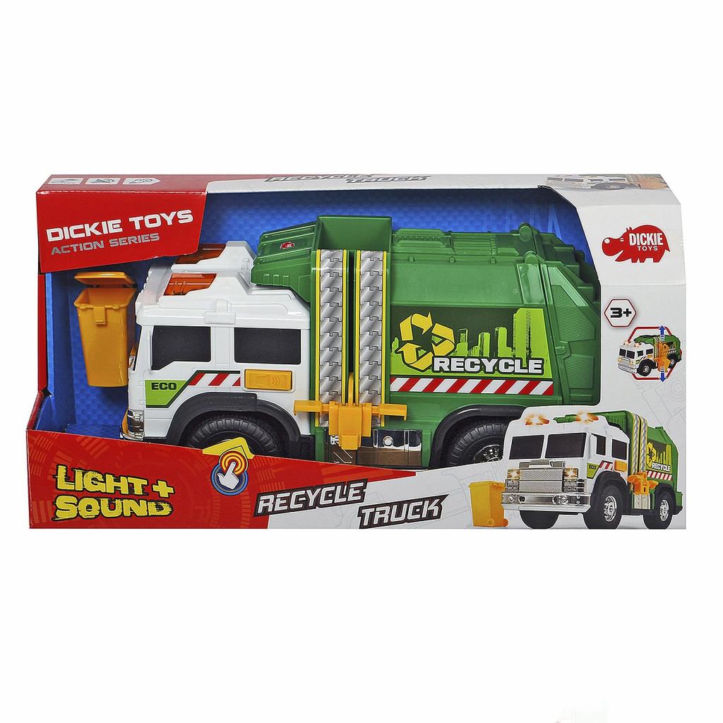 Спецтехніка Dickie Toys Сміттєвоз з баком зі світловими та звуковими ефектами (3306006) - зображення 6