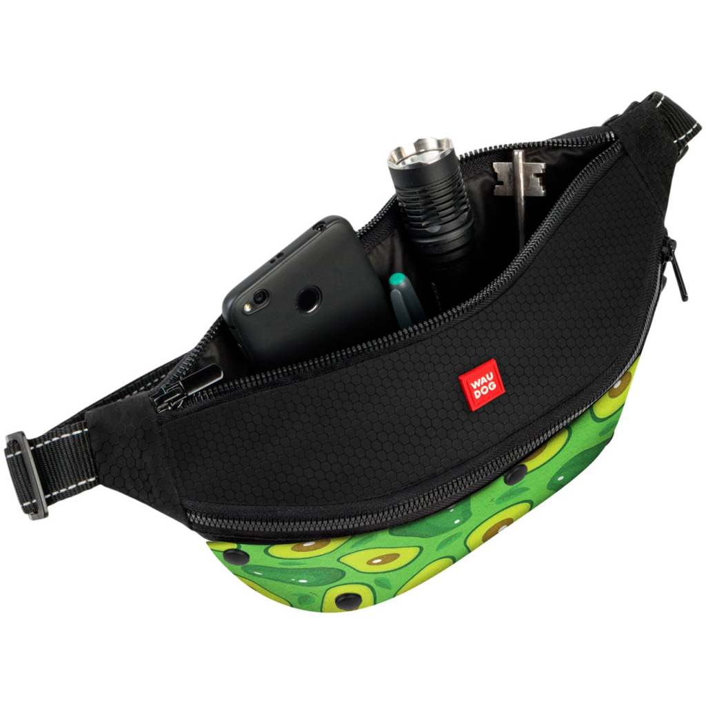 Поясна сумка-бананка для собак WAUDOG Textile "Авокадо" 33х17х10 см (5697) - зображення 2