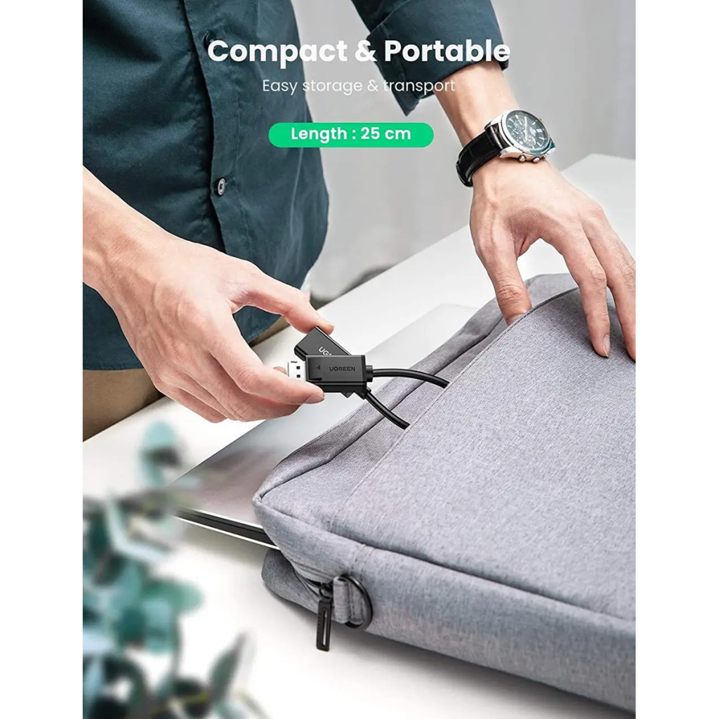 Перехідник Display Port M to HDMI F 4K60Hz black Ugreen (70694) - зображення 4