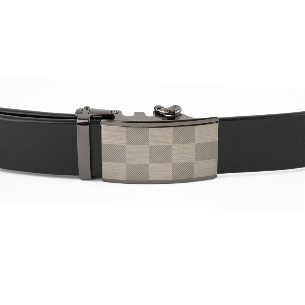 Ремінь Vintage З автоматичною пряжкою шахівниця Чорний (20266) - зображення 6