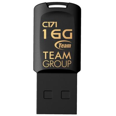USB флеш накопичувач Team 16GB C171 Black USB 2.0 (TC17116GB01) - зображення 1
