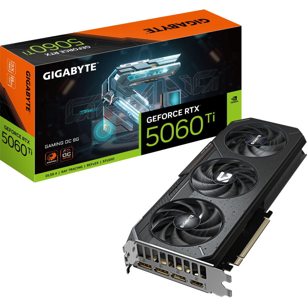 Відеокарта GIGABYTE GeForce RTX5060Ti 8Gb GAMING OC (GV-N506TGAMING OC-8GD) - изображение 10