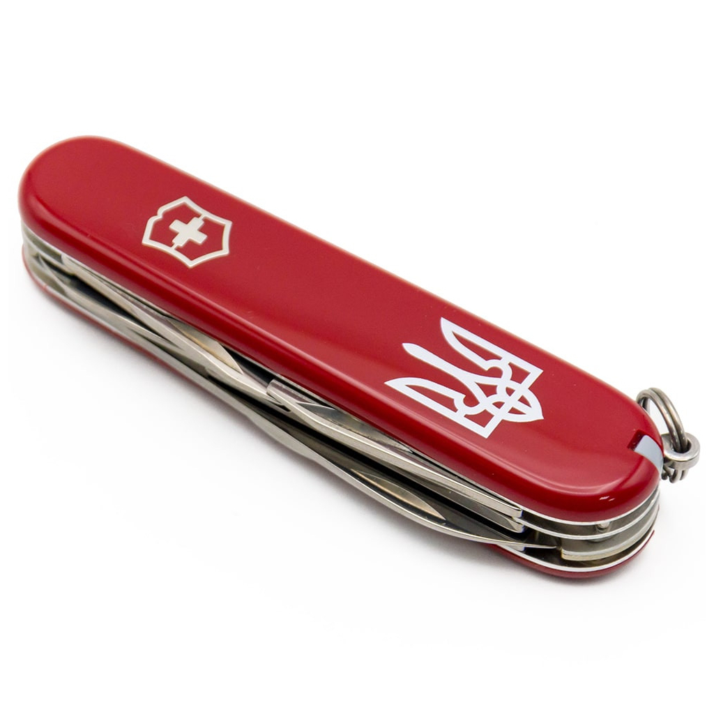 Ніж Victorinox Climber Ukraine Red "Тризуб" (1.3703_T0010u) - зображення 5