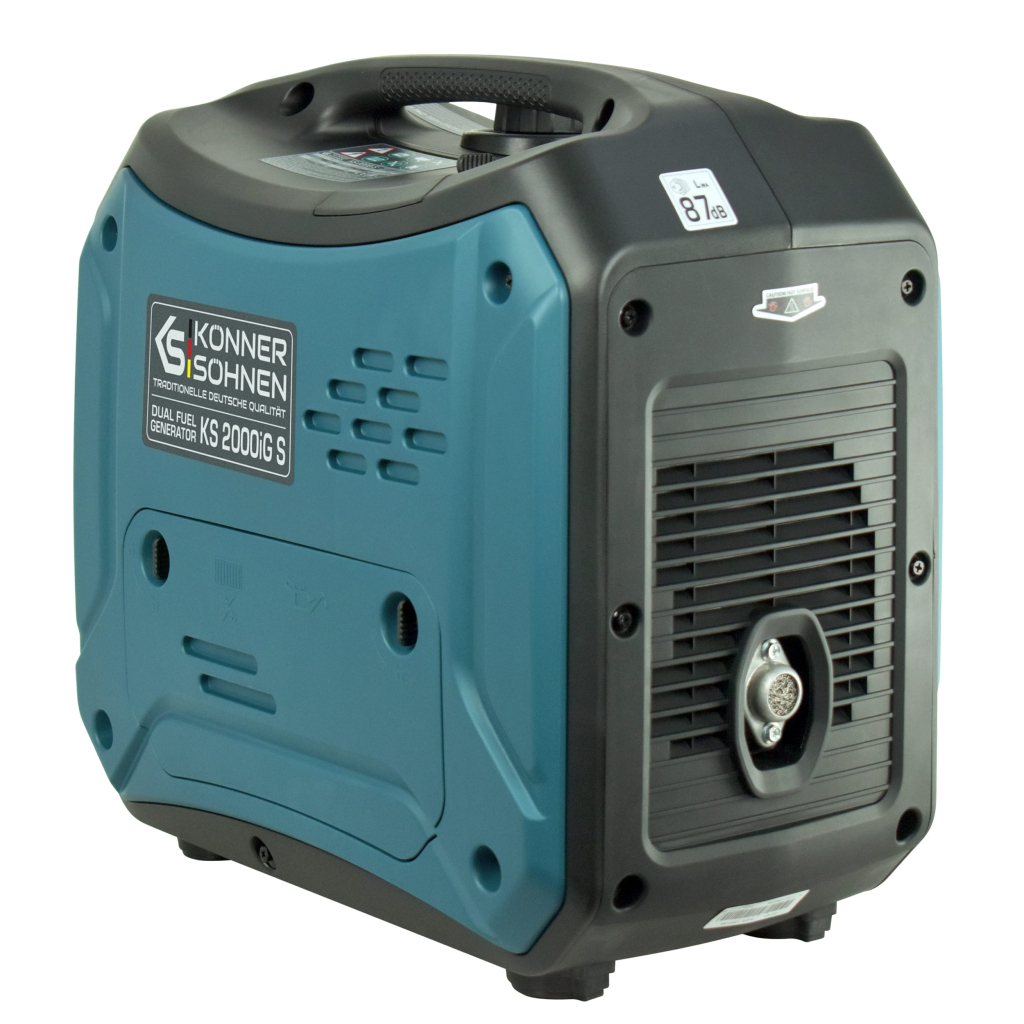 Генератор Konner&Sohnen газо-бензиновий інверторний KS 2000iG S, 230В, 2.0kW, ручний запуск, 19кг (KS2000IGS) - зображення 6