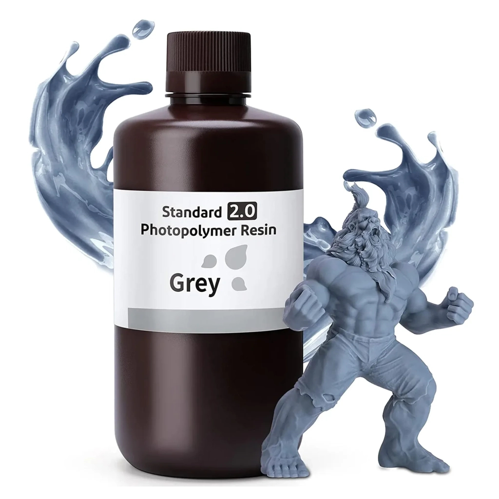 Фотополімерна смола ELEGOO Resin, Standard 2.0 1кг, grey (50.103.0061) - зображення 1