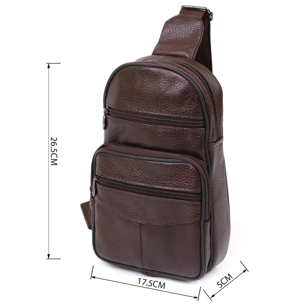 Сумка Vintage Чоловіча через плече Коричнева (14986) - зображення 3