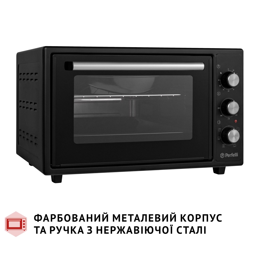 Електропіч Perfelli SIERRA 37 BLACK - зображення 4