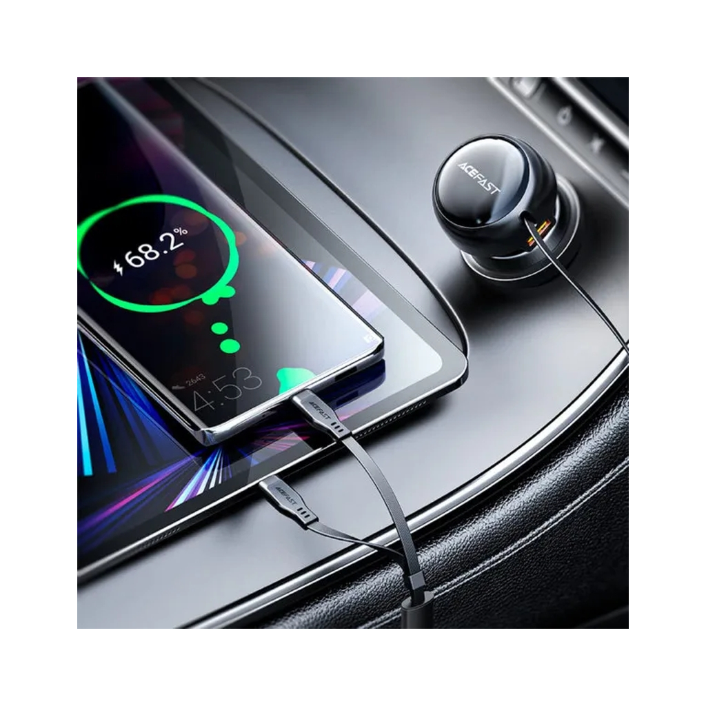 Зарядний пристрій Acefast 3xUSB 53W (2xUSB-C+USB-A) + cable USB-C 2in1 B13 (6974316282921) - зображення 7