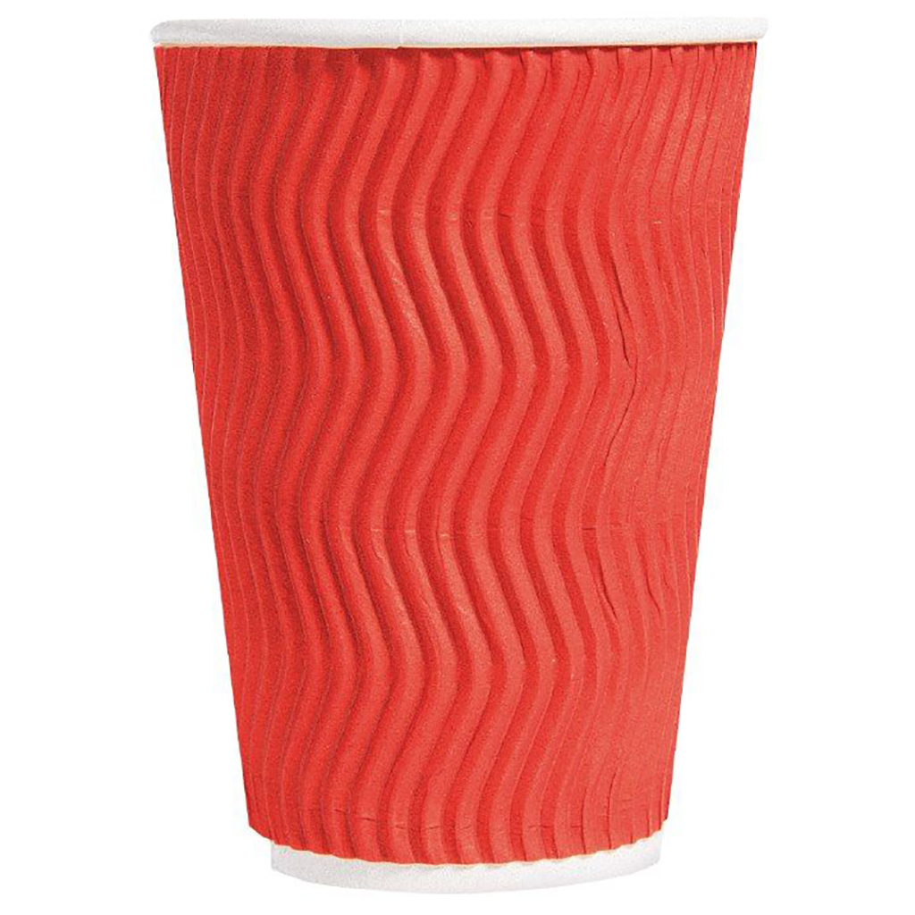 Стакани одноразові PRO service паперові Riple Червоні 175 мл 20 шт. (4823071635041) - зображення 1