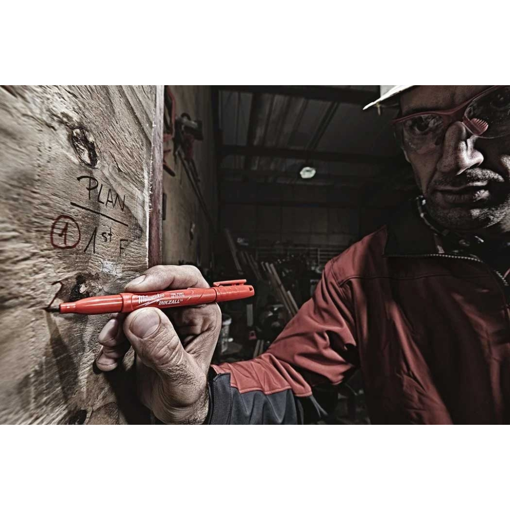 Набір маркерів Milwaukee INKZALL ультра-тонких, синій, червоний, зелений, чорний, 4шт (48223106) - picture 9