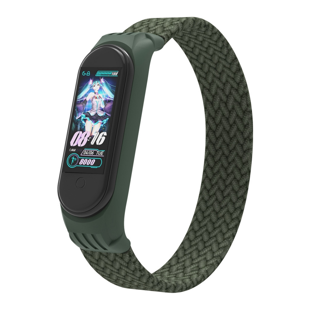 Ремінець до фітнес браслета Armorstandart Braided Solo Loop для Xiaomi Mi Band 4/5/6 Khaki size S (ARM59180) - зображення 1
