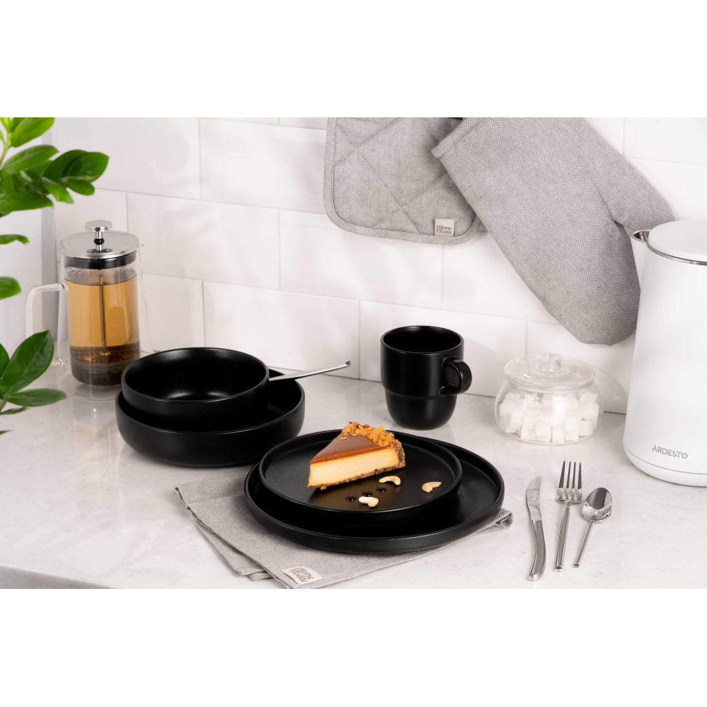 Тарілка Ardesto Trento Dinner 26,5 см Black (AR2926TB) - зображення 2