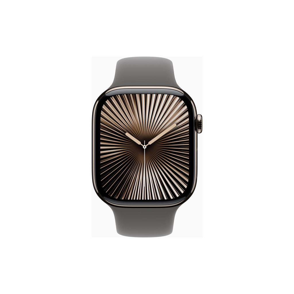 Смарт-годинник Apple Watch Series 10 GPS + Cellular 46mm Natural Titanium Case with Stone Grey Sport Band - S/M (MWY93QH/A) - зображення 2