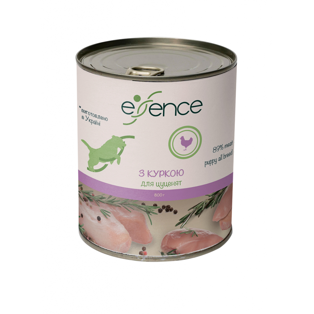 Консерви для собак Essence з куркою для цуценят 800 г (4820261920376) - зображення 1
