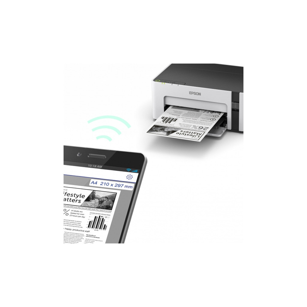 Струменевий принтер Epson M1120 с WiFi (C11CG96405) - изображение 9
