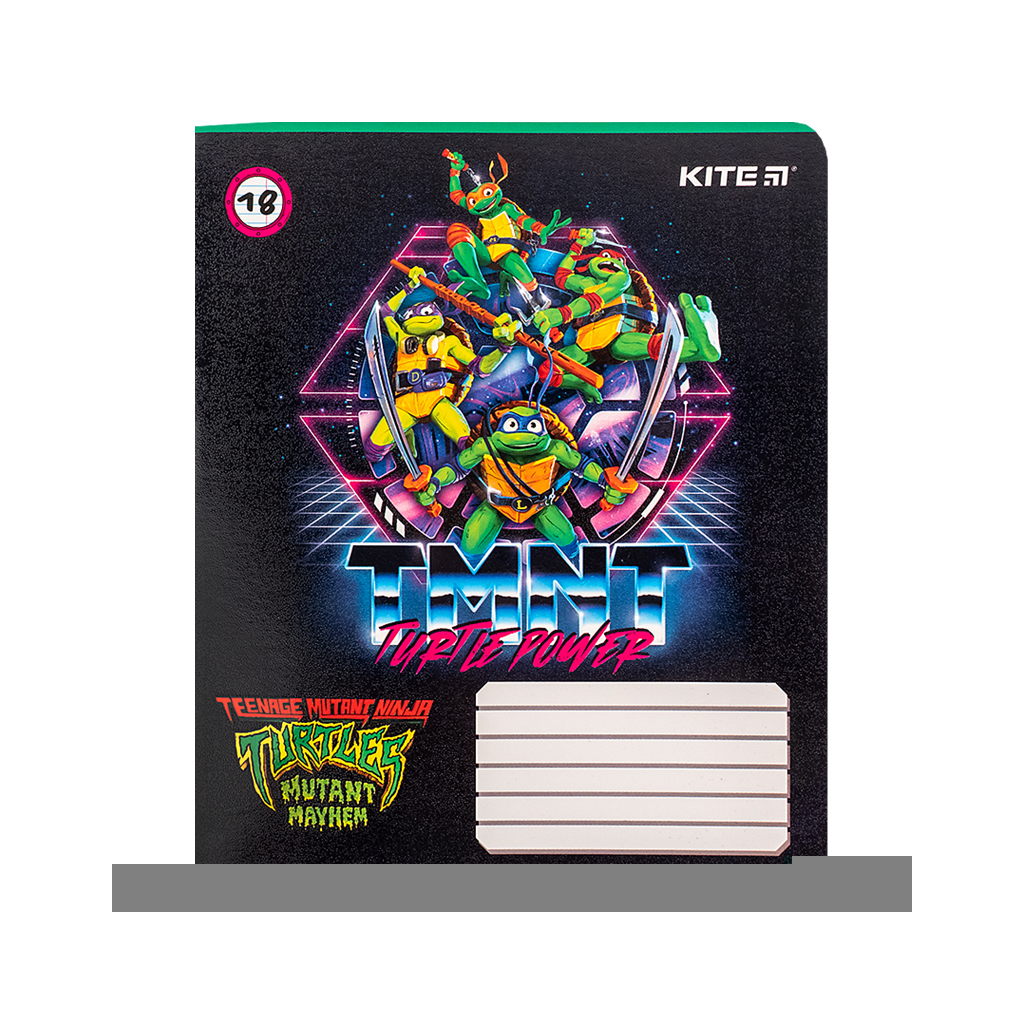 Зошит Kite Ninja Turtles, 18 аркушів, лінія (NT24-237) - изображение 10