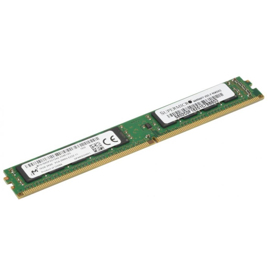 Модуль пам'яті для сервера DDR4 16GB ECC UDIMM 2666MHz 2Rx8 1.2V CL19 VLP Micron (MTA18ADF2G72AZ-2G6E1) - зображення 1