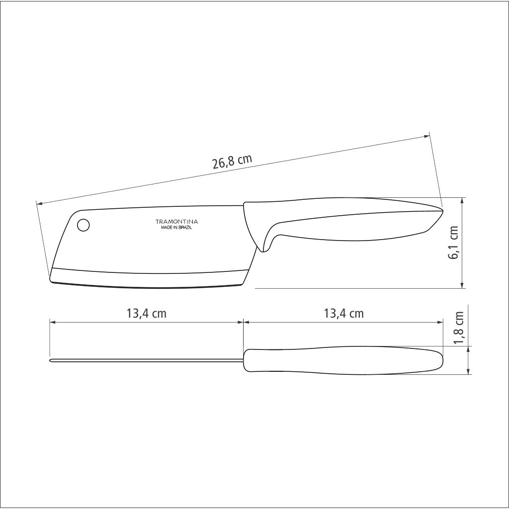 Кухонний ніж Tramontina Plenus Light Grey Сікач 127 мм (23430/135) - зображення 2