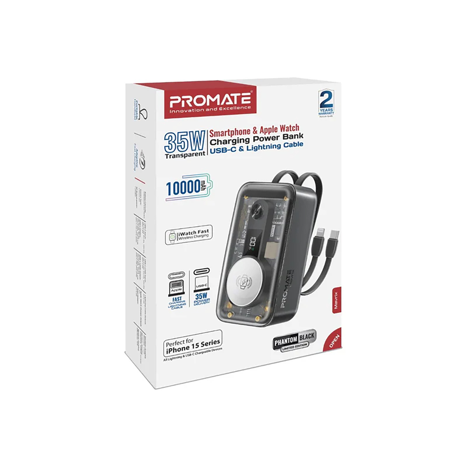 Універсальна мобільна батарея Promate Mavrix 10000mAh 35W Black - изображение 10