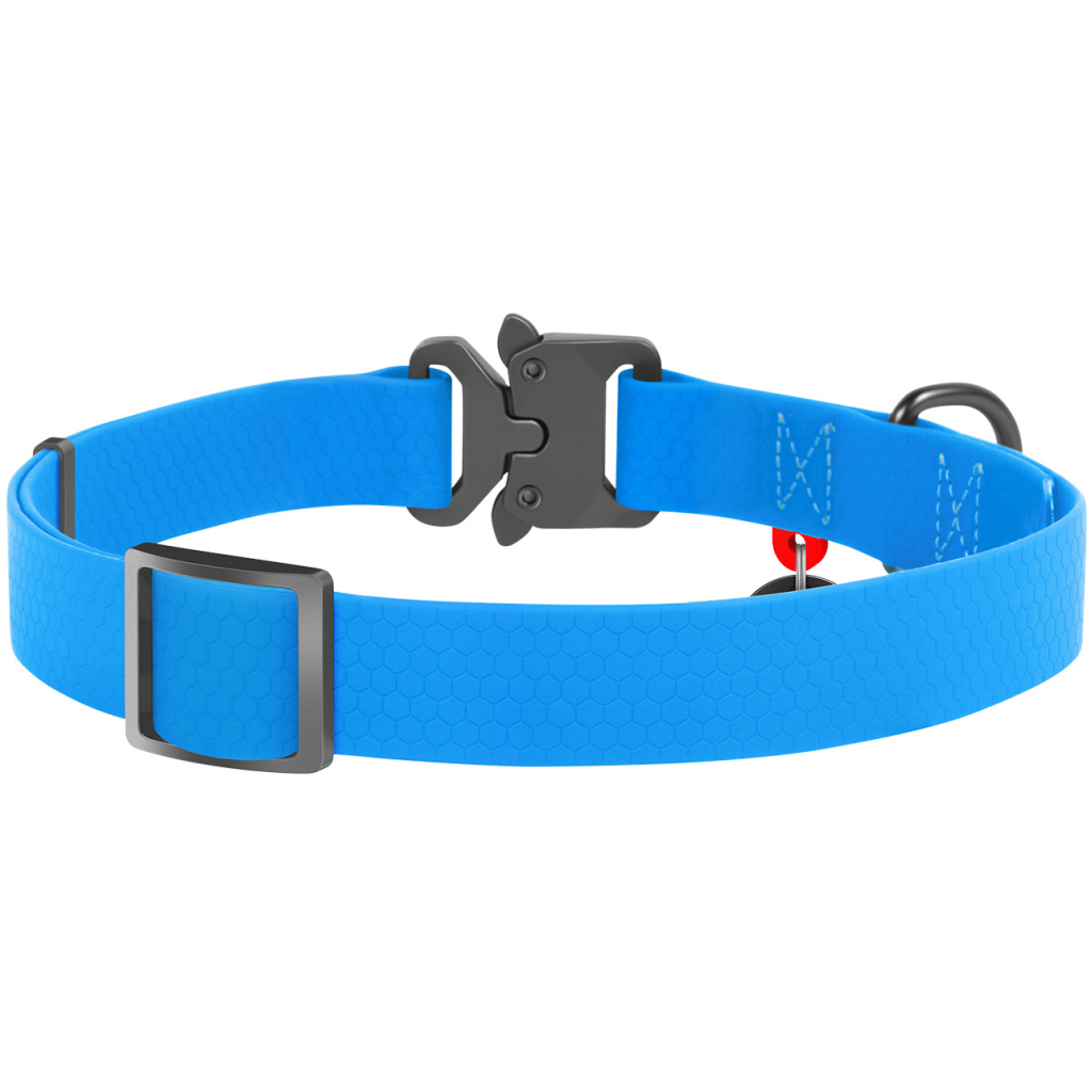 Нашийник для тварин WAUDOG Waterproof з QR паспортом XL Ш 25 мм Д 35-58 см(блакитний) (27842) - изображение 2