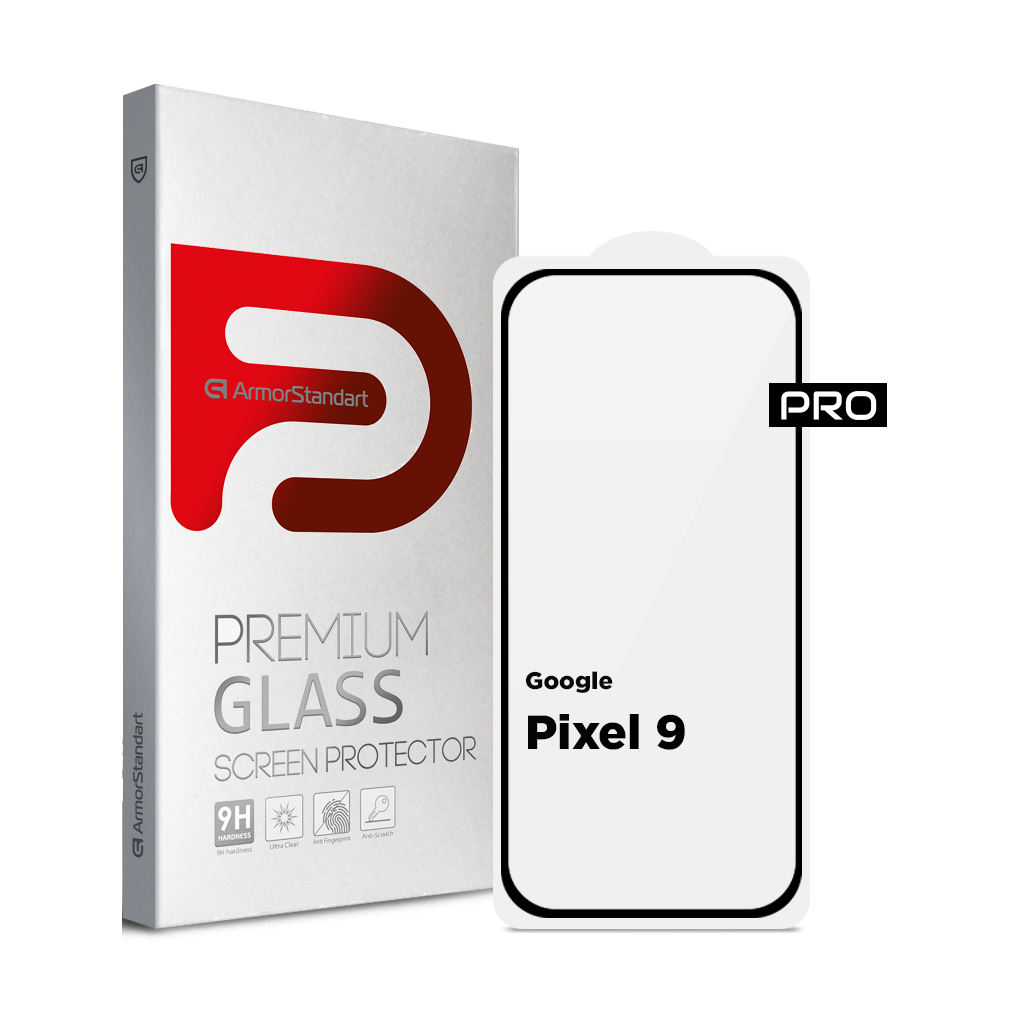 Скло захисне Armorstandart Pro Google Pixel 9 Black (ARM74679) - зображення 1