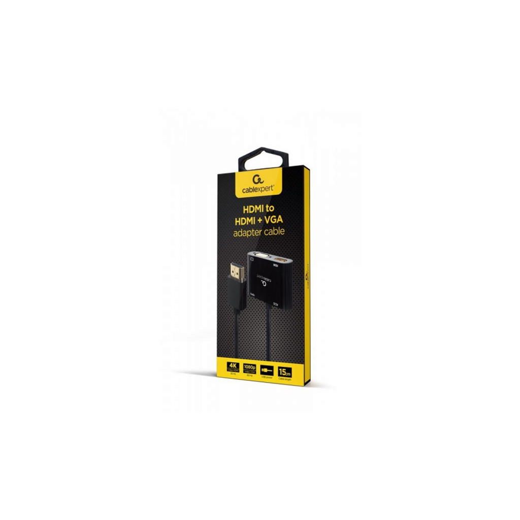 Перехідник Cablexpert HDMI to HDMI/VGA+audio 3.5mm (A-HDMIM-HDMIFVGAF-01) - изображение 5