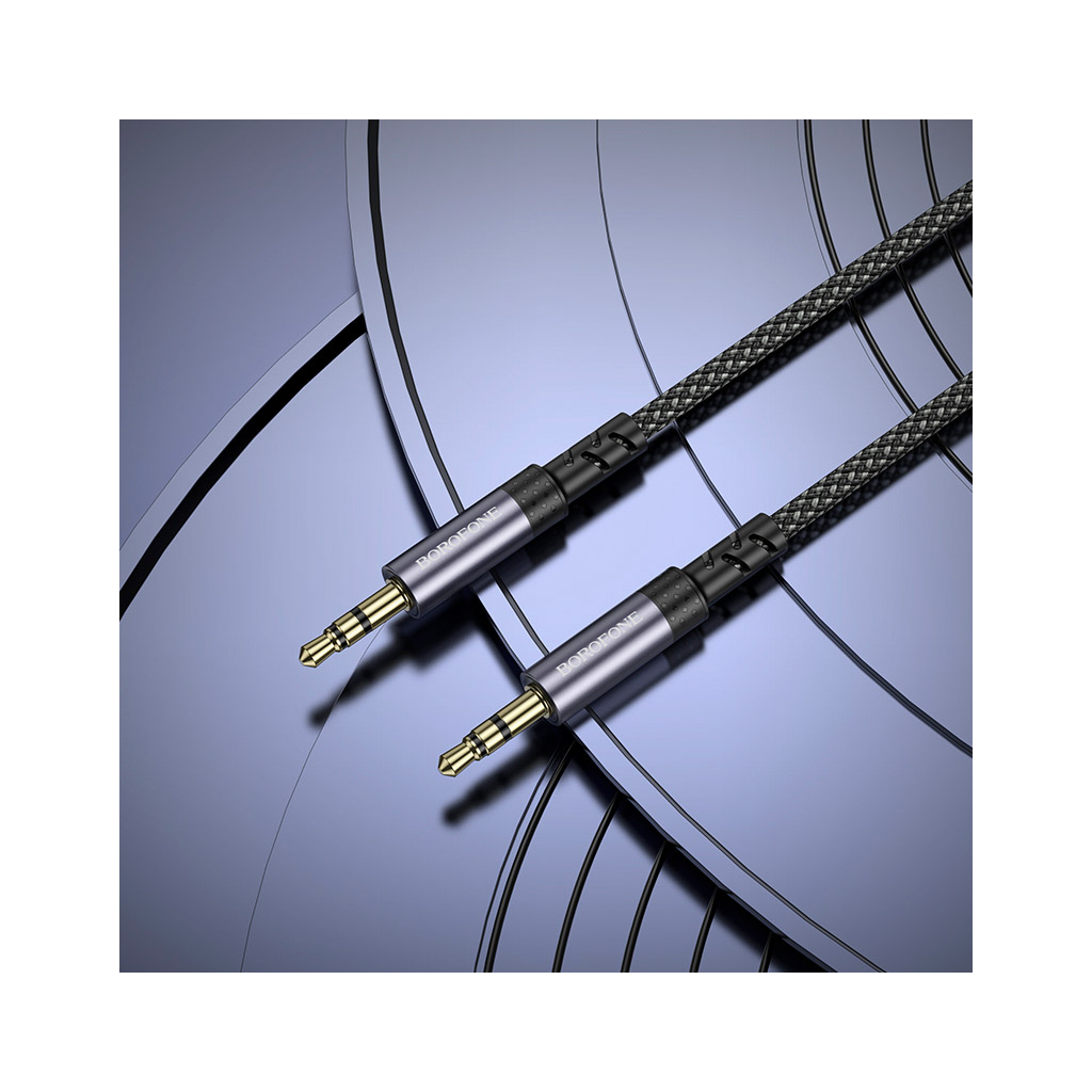 Кабель мультимедійний 3.5mm M to 3.5mm M grey BOROFONE (6941991118968) - зображення 9