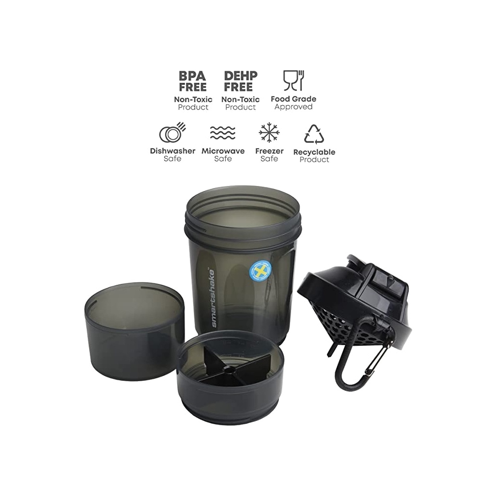 Шейкер спортивний SmartShake Original2GO 600ml Black (10560802) - зображення 8