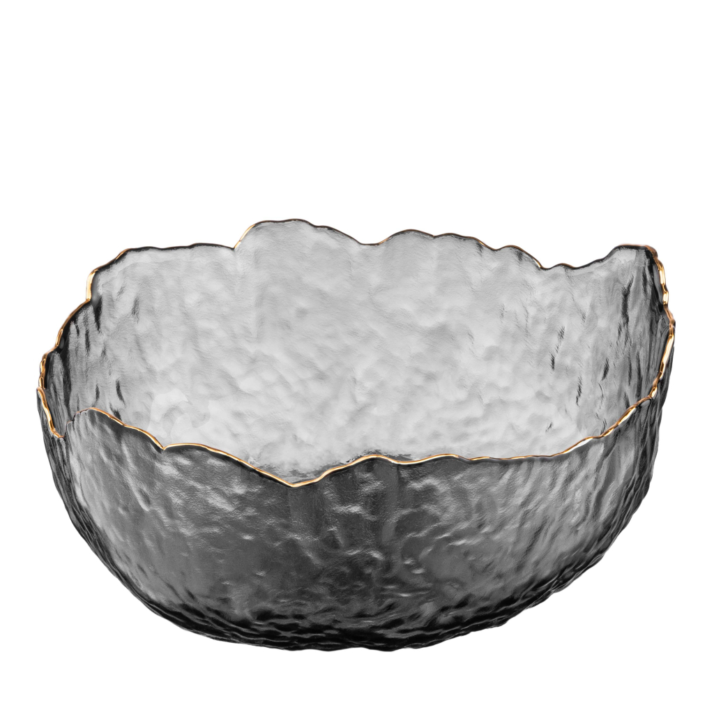 Салатник Ardesto Bell 19.5см, скло, сірий (AR5007) - зображення 1