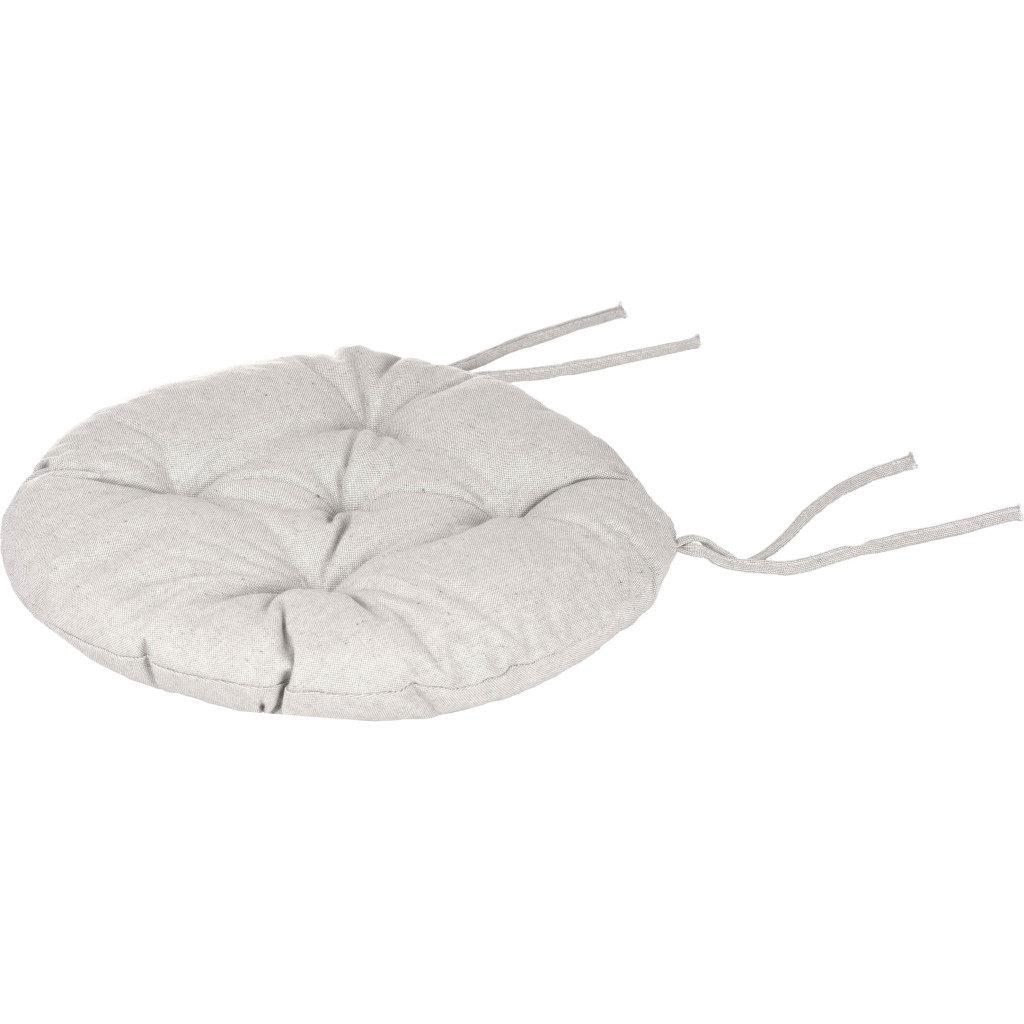 Подушка на стілець Ardesto Oliver, кругла 40 см, 100% бавовна, нап-ч: 50% холоф, 50% пп, сірий світлий (ART03OL) - зображення 3