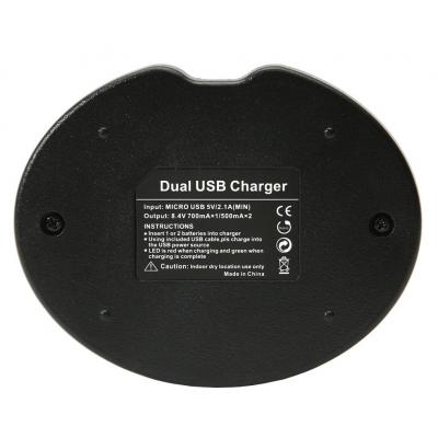 Зарядний пристрій для фото PowerPlant Dual Nikon EN-EL14 для двох акумуляторів (DV00DV3390) - зображення 2