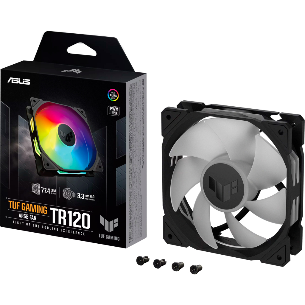 Кулер до корпусу ASUS TUF GAMING TR120 FAN ARGB BLACK (90DA0090-B09000) - зображення 9