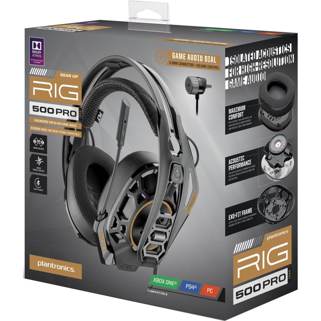 Навушники Plantronics RIG 500PRO HC BLK HDST ATMOS UNI EA Black (211220-05) - зображення 6